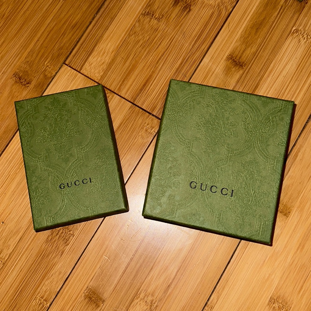 Authentic Gucci Gift Boxes Limited Edition Green Paisley